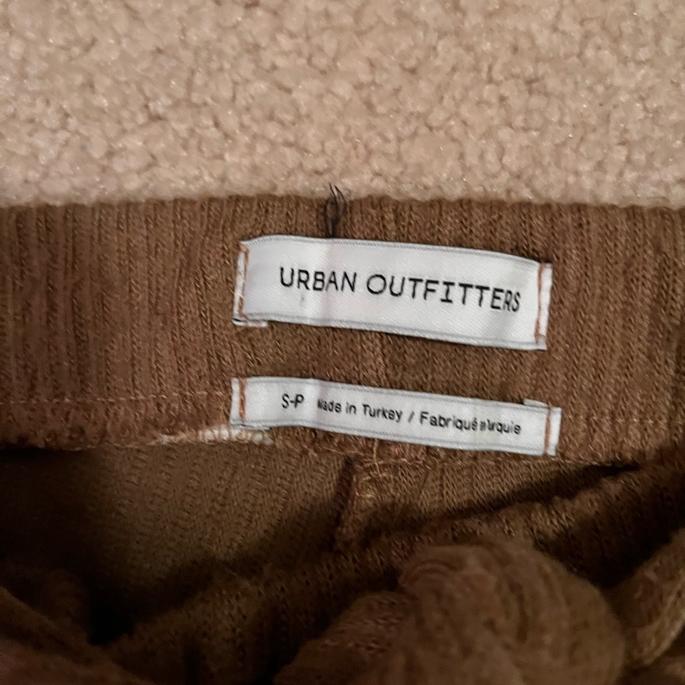 Urban Outfitters high waisted tied brown flare sweater stretchy trousers size XS - Picture 3 of 7
